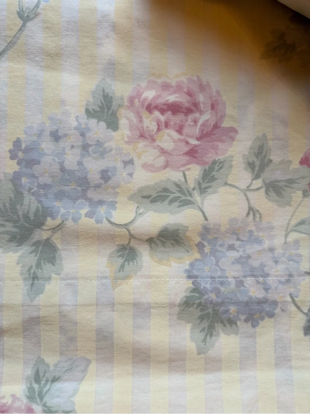 Vintage WestPoint Stevens Full Set Flat Fitted Sheet & Pillowcases Rose Floral